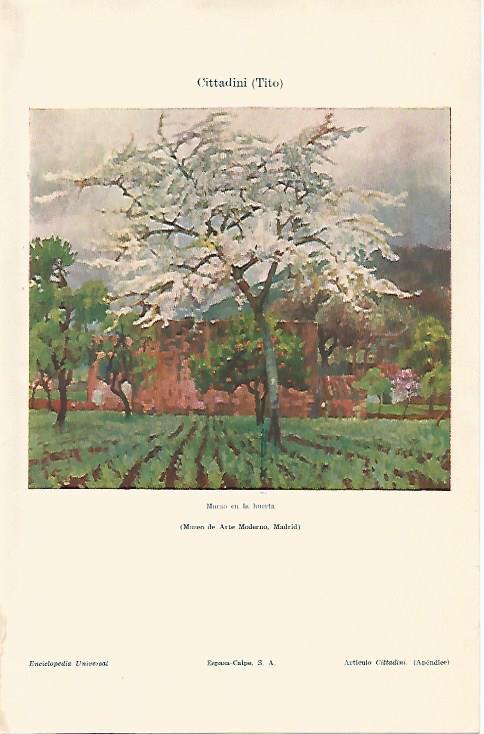 LAMINA ESPASA 24996: Marzo en la huerta por Tito Cittadini