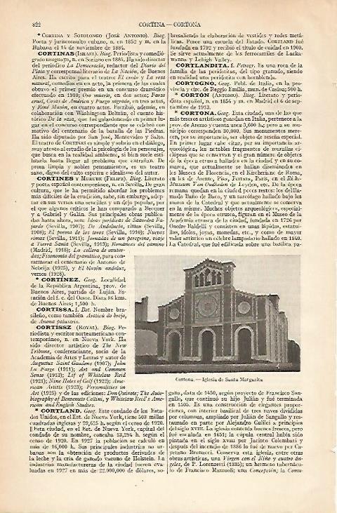 LAMINA ESPASA 25033: Iglesia de Santa Margarita en Cortona