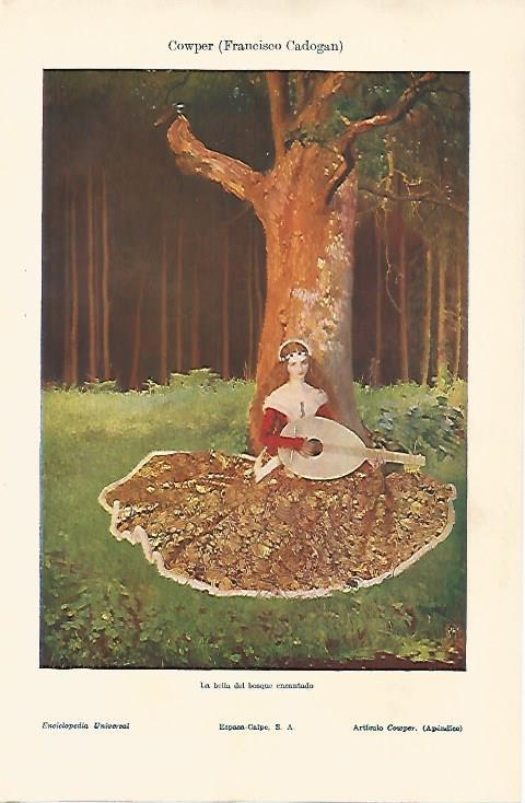 LAMINA ESPASA 25044: La bella del bosque encantado ppor F. C. Cowper