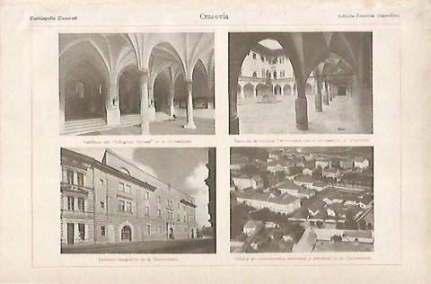 LAMINA ESPASA 25046: Vistas de Cracovia Polonia