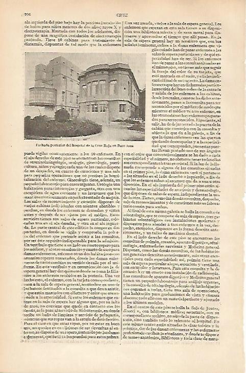 LAMINA ESPASA 25053: Hospital de la Cruz Roja en Barelona
