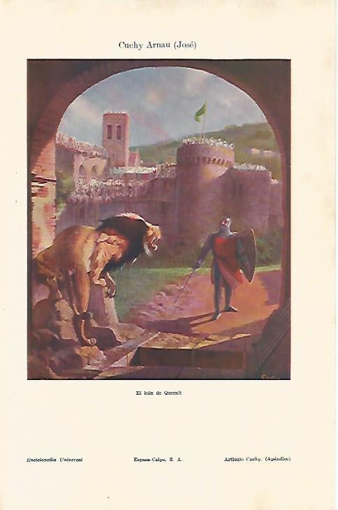 LAMINA ESPASA 25064: El leon de Queralt por J. Cuchy