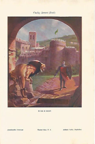 LAMINA ESPASA 25064: El leon de Queralt por J. Cuchy