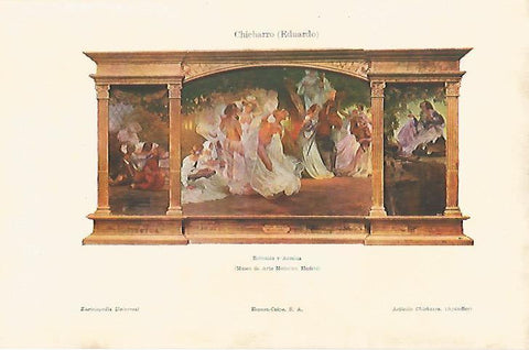 LAMINA ESPASA 25092: Reinaldo y Armida por Eduardo Chicharro