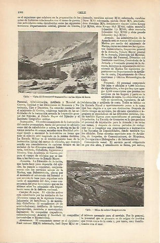 LAMINA ESPASA 25101: Ferrocarril en los Alpes de Chile