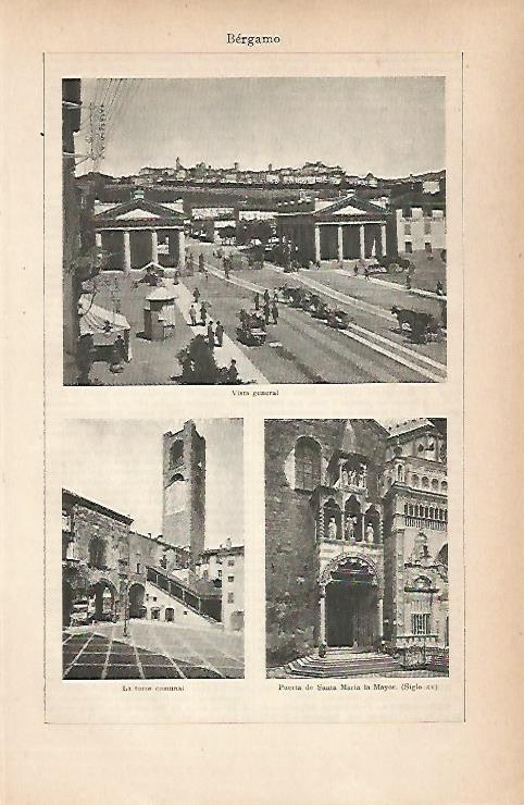 LAMINA ESPASA 25163: Vistas de Bergamo