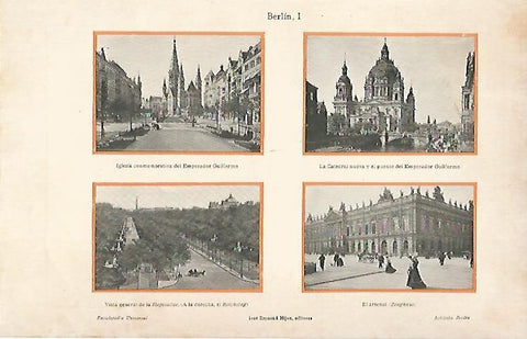 LAMINA ESPASA 25174: El Arsenal. Catedral y vista general de Berlin
