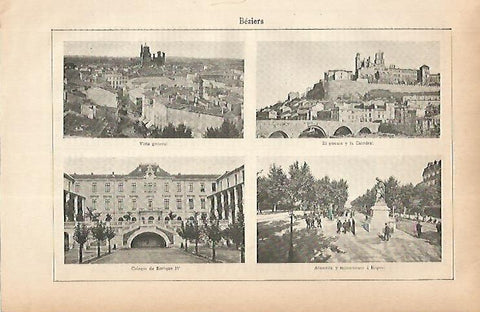 LAMINA ESPASA 25228: Vistas de Beziers Francia