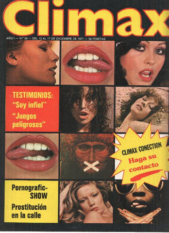 Revista: CLIMAX, Numero 29: ALESSANDRO RICCI, a pelo (Lominsa 1977)