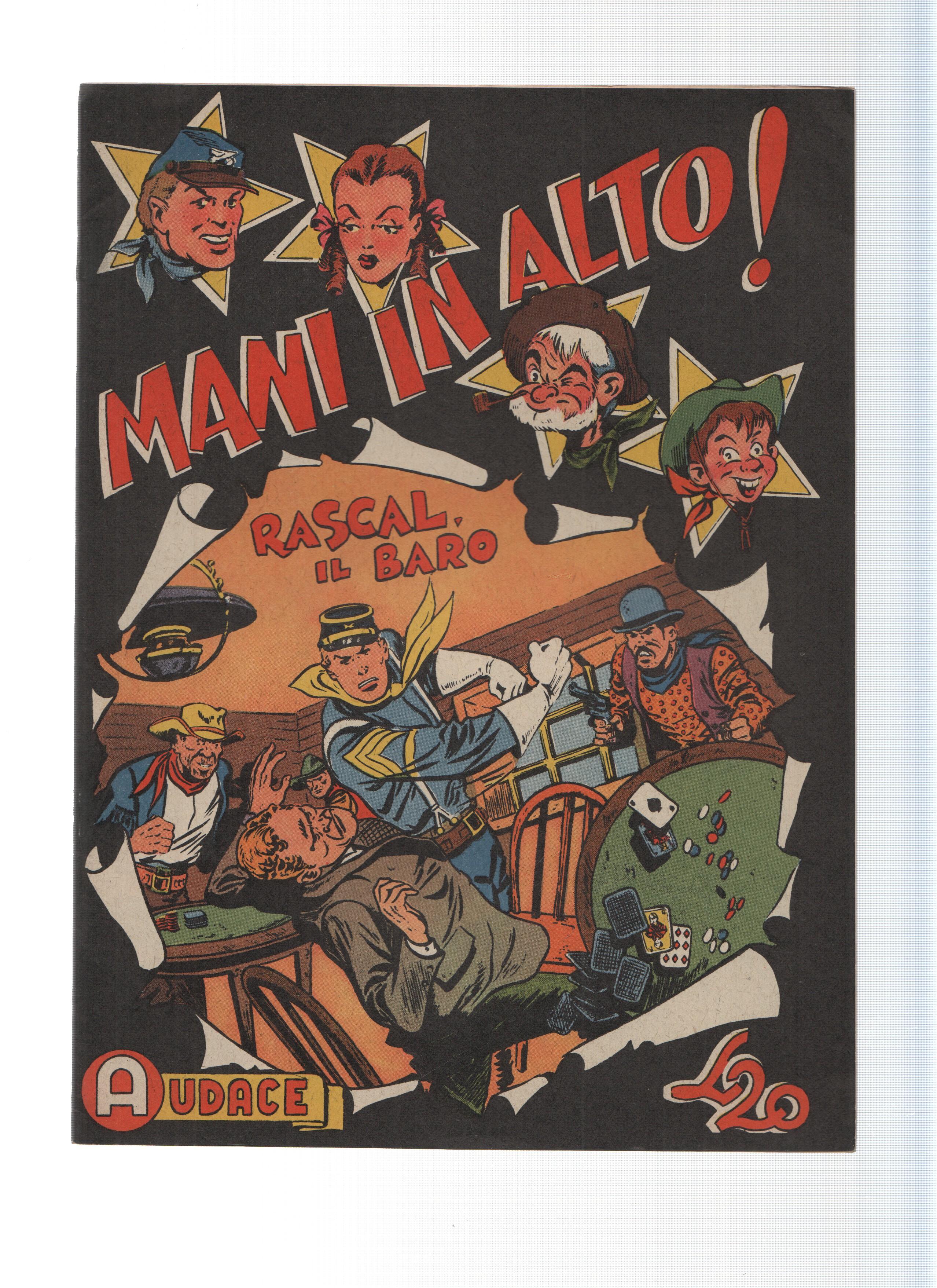AUDACE, Serie MANI IN ALTO, Numero 38: Rascal, il Baro (Audace 1975)