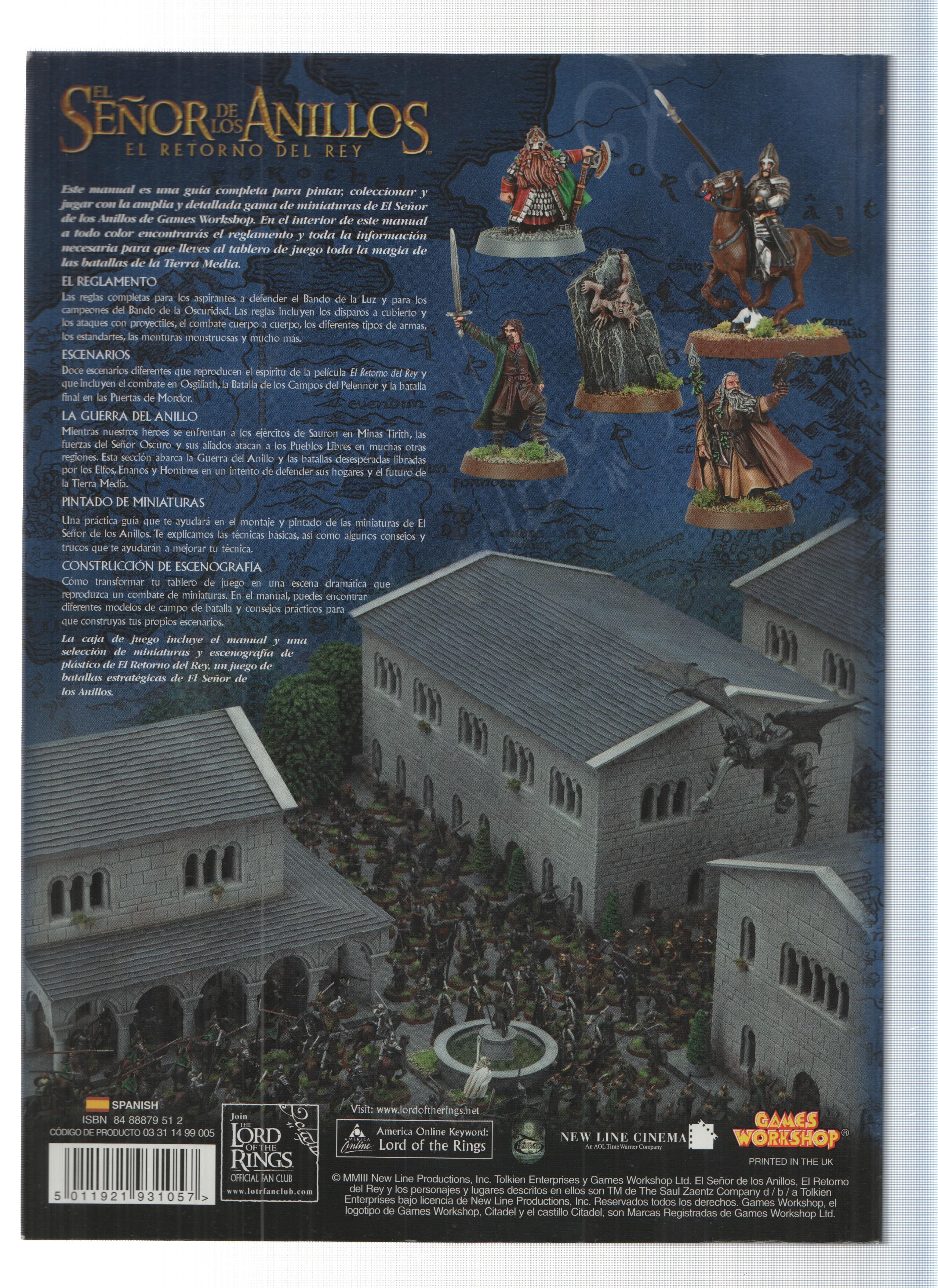 EL SEÑOR DE LOS ANILLOS: EL RETORNO DEL REY - Un juego de Batallas Estrategicas (Games Workshop 2003)