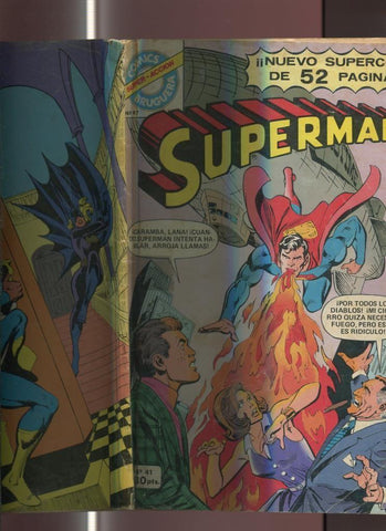 Comics Bruguera Superman numero 41: mal estado, paginas rajadas, cello lomo