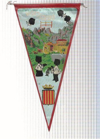 BANDERIN: MONTSERRAT - Ilustracion del Monasterio de Montserrat y escolanets de Montserrat