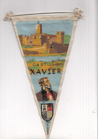 BANDERIN: XAVIER / Javier, Navarra - Ilustracion del Castillo, escudo e imagen de Sant Francisco Javier