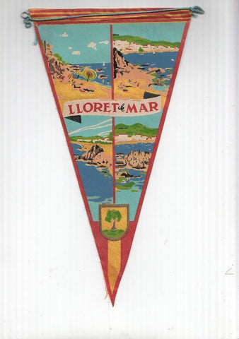 BANDERIN: LLORET DE MAR, Girona - 4 Ilustraciones de Lloret de Mar y escudo de la localidad