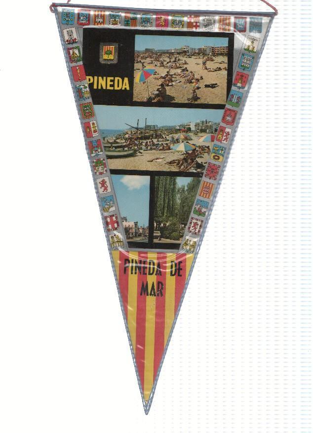 Banderin: PINEDA DE MAR, Barcelona - Diferentes imagenes de Pineda de Mar y escudo de la localidad