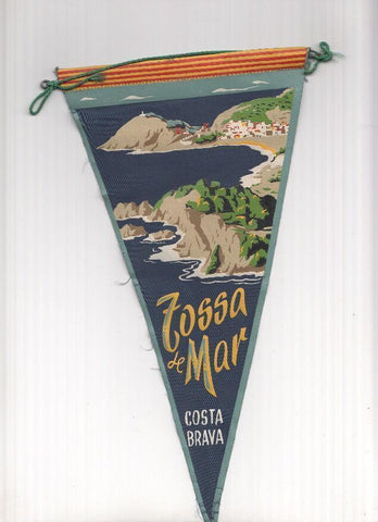 BANDERIN: TOSSA DE MAR (Costa Brava) - Ilustracion Aerea de la localidad