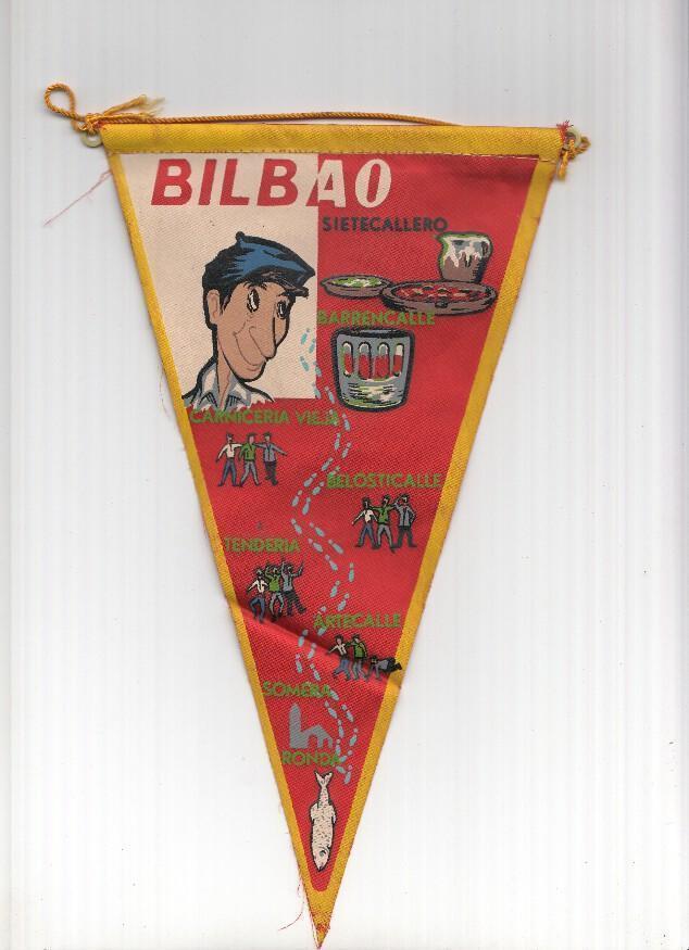 BANDERIN: BILBAO Sietecallero - Ilustracion de Barrencalle, Carniceria Vieja, Bellosticalle, Tenderia, Artecalle, Somera y Ronda