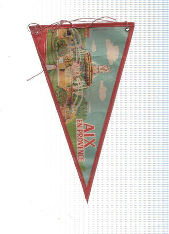 BANDERIN: AIX (Francia) - Dos Caras. En ambas caras ilustraciones del pueblo de AIX en la Provenza francesa.