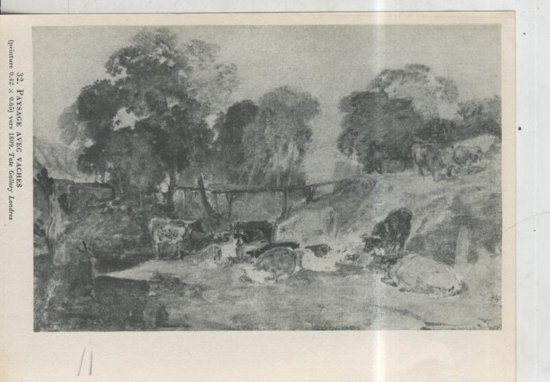 Turner lamina 11: Paysage avec vaches