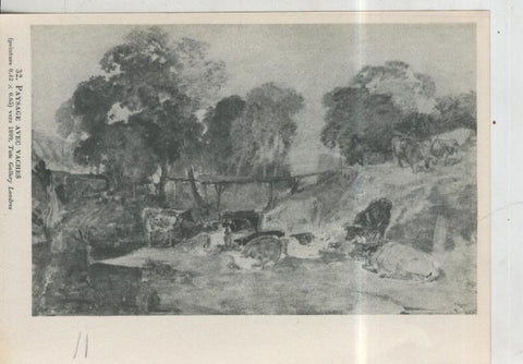 Turner lamina 11: Paysage avec vaches