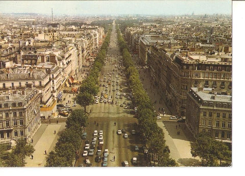 Postal 034489 : Paris. Perspective des Champs-Elysees depuis le sommet de lArc de Triomphe