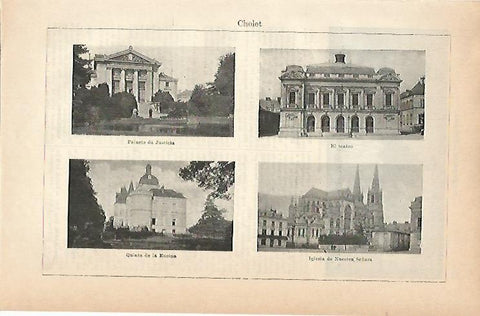 LAMINA ESPASA 1995: Vistas de Cholet Francia