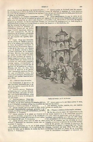 LAMINA ESPASA 2739: Salida del templo por Paredes