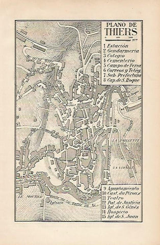 LAMINA ESPASA 8355: Plano de Thiers Francia