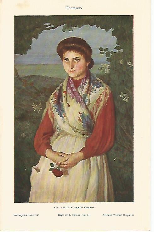 LAMINA ESPASA 648: Rosa cuadro de Eugenio Hermoso