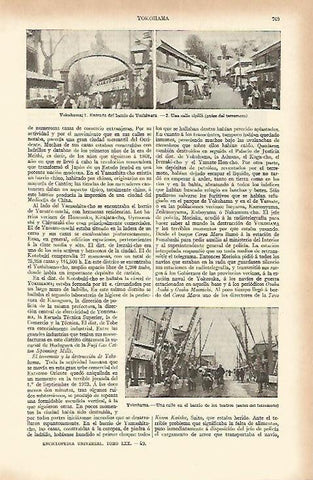 LAMINA ESPASA 1642: Vistas de Yokohama Japon