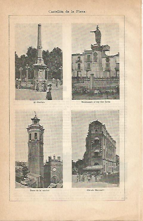 LAMINA ESPASA 3046: Monumentos de Castellon de la Plana