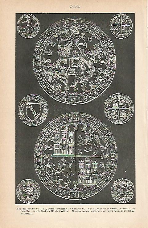 LAMINA ESPASA 3091: Monedas: Dobla castellana
