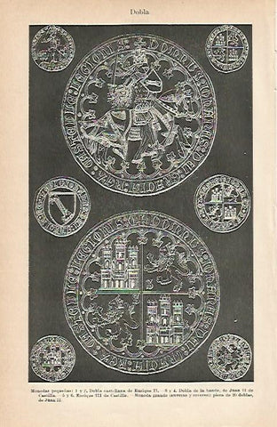 LAMINA ESPASA 3091: Monedas: Dobla castellana