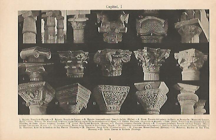 LAMINA ESPASA 4253: Tipos de capitel