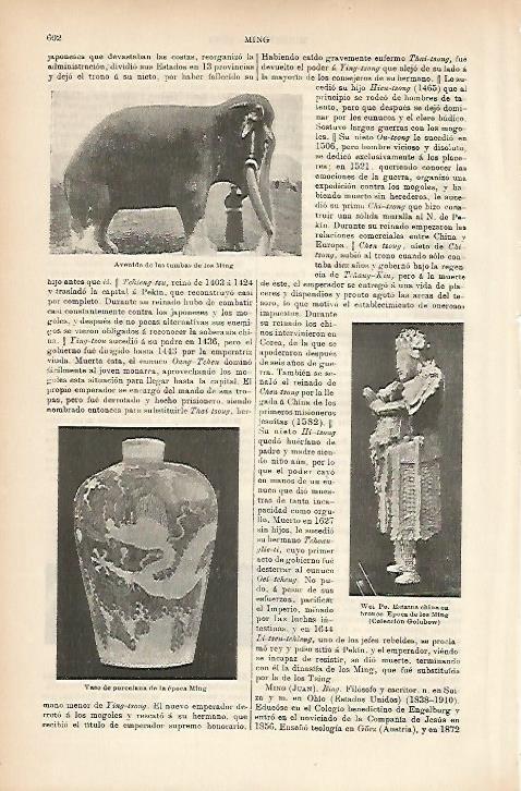 LAMINA ESPASA 5207: Imagenes de los Ming