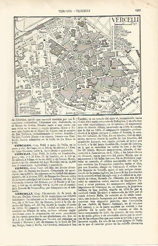 LAMINA ESPASA 6061: Plano de Vercelli Italia