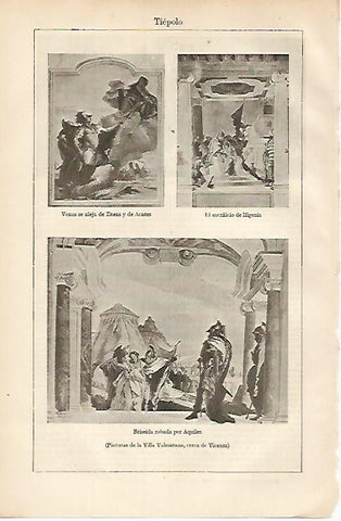 LAMINA ESPASA 8411: Pinturas de Tiepolo en la Villa Valmanara Italia