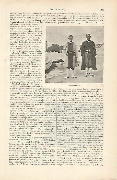 LAMINA ESPASA 8636: Habitantes de Montenegro