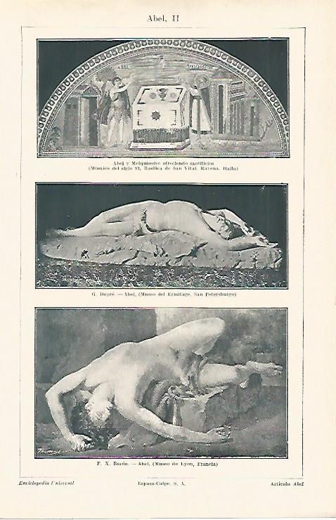 LAMINA ESPASA 13144: Abel por Dupre y Baron