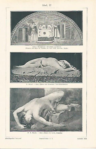 LAMINA ESPASA 13144: Abel por Dupre y Baron