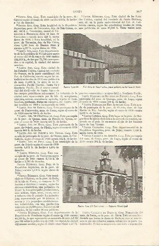 LAMINA ESPASA 14079: Pabellon de San Carlos en Santa Agueda Guipuzcoa