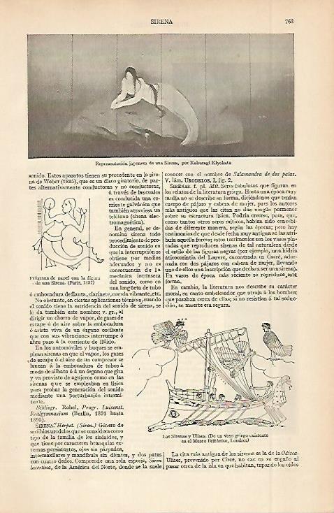 LAMINA ESPASA 2628: Representaciones de sirena