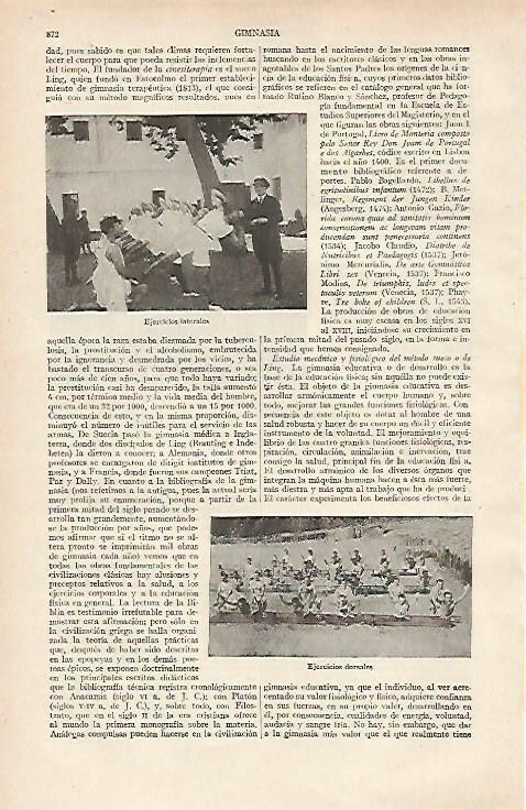 LAMINA ESPASA 16155: Ejercicios laterales y dorsales de gimnasia