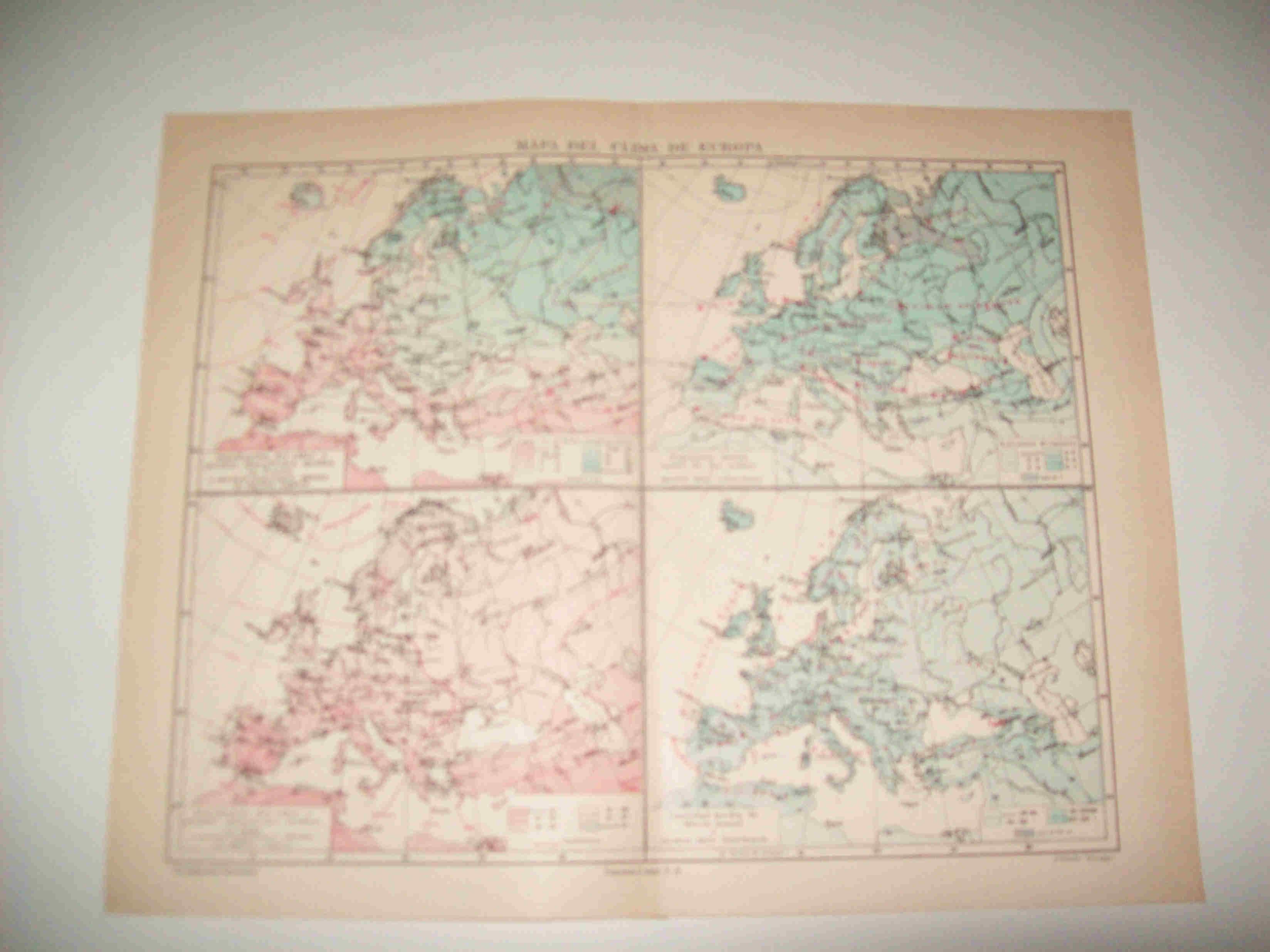 LAMINA ESPASA 16434: Mapas del clima de Europa