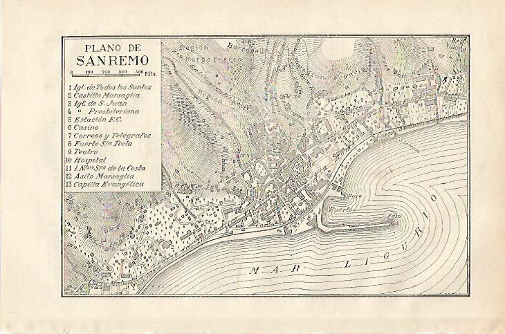 LAMINA ESPASA 18370: Plano de San Remo