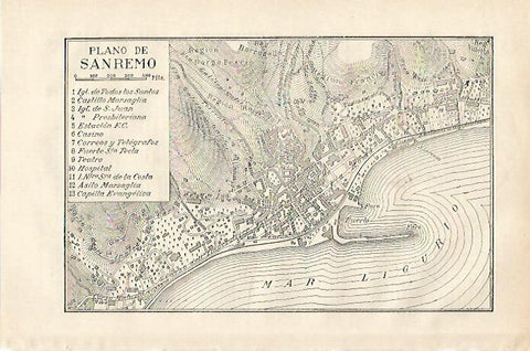 LAMINA ESPASA 18370: Plano de San Remo