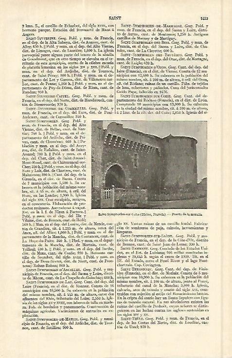 LAMINA ESPASA 17224: Muralla de Saint Symphorien sur Coise