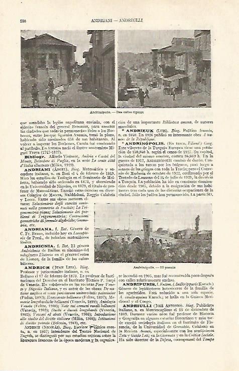 LAMINA ESPASA 19055: Calles de Andrinopolis Turquia