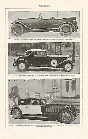 LAMINA ESPASA 19098: Torpedo Burgati y Cabriolet 